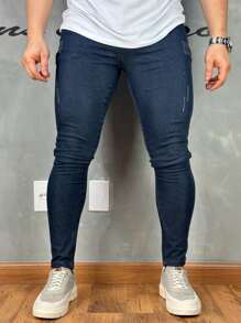 Super Skinny Premium Basic Jeans 01 - 霧霾藍 - 查看 3