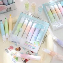 6 pièces/set stylo surlignage en forme de rouge à lèvres, jeu de marqueurs de couleur, stylo pour étudiant, papeterie, stylo fluorescent multicolore, peut être utilisé comme pendentif, cadeau d'Halloween, cadeau de Noël