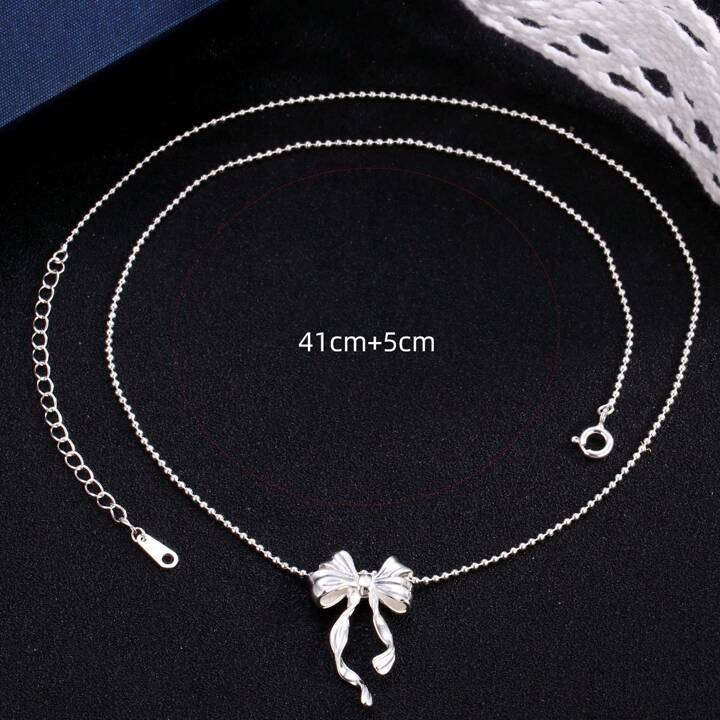 [TATIANA] 韓国☆SILVER925☆Twinkle Butterfly Ribbon Necklace Designer fashion, Seoul-fully created | W Concept