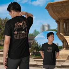 Alive In Christ Evangelical Streetwear T-Shirt - 黑色 - 查看 1