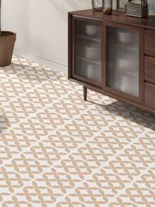 12 buc - Autocolante autoadezive detașabile, impermeabile, rezistente la umiditate, pentru perete și faianță, model geometric în stil marocan, negru-maro/roz-alb/bej-alb/bej-negru, decor de casă, disponibile pentru bucătărie, baie, dormitor, birou, sală de clasă, gresie/faiță de podea 20 cm * 20 cm, gresie/faiță autoadezivă, decor pentru living/cameră de zi