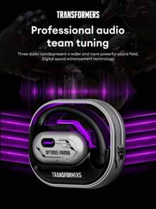 TRANSFORMERS TF-T15 Passive Noise Cancellation Earphones With High Definition Surround Sound, Microphone For Voice Calls, Music & Gaming, Low Latency, Long Battery Life, Smart Touch Control, Open-Ear Wireless Headphones