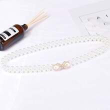 Women's Belt With Pearls And Elastic - Elegance And Comfort - A - 查看 9
