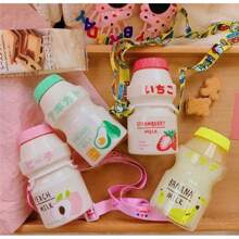 YakuIt 480ml Children's Bottle - Strawberry Banana Avocado Peach Print GZ-075 - 紅色 - 查看 2