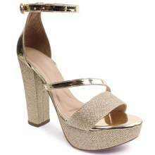 Sandália Feminina Salto Grosso Alto Meia Pata Confortável P125