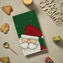 2 pezzi Asciugamani da cucina con Babbo Natale, morbidi e assorbenti in microfibra, lavabili in lavatrice, asciugamani da tè decorativi rossi e verdi, adatti per decorazioni natalizie domestiche e apparecchiature da tavola, regalo per mamma e amici