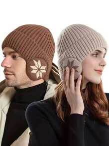 1 chiếc mũ len dày bảo vệ tai giữ ấm mùa đông, mũ đi xe đạp Unisex - Nhiều màu - Xem 10