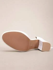 Spring & Autumn Elegant White Faux Pearl Bowknot Party & Wedding Pumps, Ladies' Pointed Toe Thick Heel Shoes Valentines