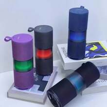 Bluetooth Speaker With RGB LED Audio Box 50w FM USB TWS - Grey - View 10