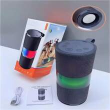 Bluetooth Speaker With RGB LED Audio Box 50w FM USB TWS - Grey - View 5