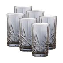 Set Of 6 360ml Glass Cups – Elegance And Functionality For Water And Juice - 灰色 - 查看 1