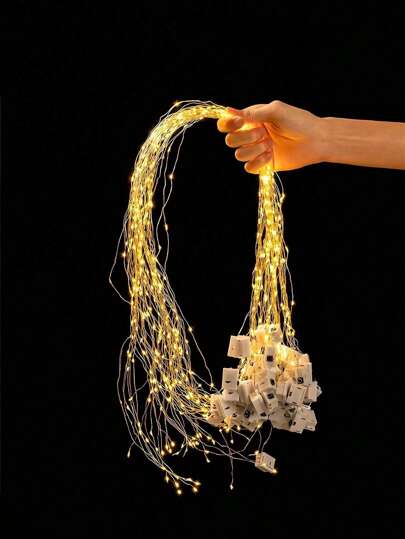 10 sztuk LED Light String, 40-calowe LED String Lights, 3 tryby oświetlenia LED String Lights, migające lampki choinkowe na ciasto, bukiet, prezent niespodzianka, dekoracja, odpowiednie na Halloween, Święto Dziękczynienia, jesień, wesele, przyjęcie urodzinowe, pakowanie prezentów,