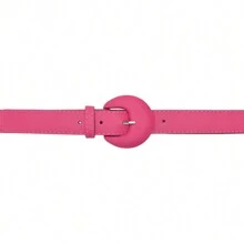 Kit 2 Women's Fashion Belt Fashion Oval Belt 1.10cm Various Colors Summer - Hồng - Cam - Xem 8