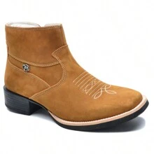 Mid-Calf Leather Country Boot - Rỉ Nâu - Xem 3
