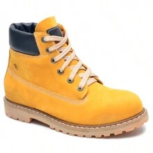 Coturnos Trekking Masculino Couro Legitimo Solado Flexível - 445 Amarelo - Visão 7