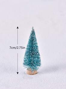 1 cây thông Noel Mini bằng kim tuyết tùng, đồ trang trí nhỏ sáng tạo cho máy tính để bàn, bánh, xe hơi, Diorama, đồ trang trí chậu hoa Quà tặng tốt nhất - Nhiều màu - Xem 3