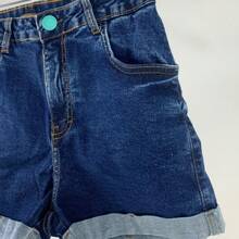 Kit 02 Women's High Waisted Folded Denim Shorts - Nhiều màu - Xem 6