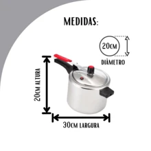 4.5 Liters Polished Pressure Cooker Kit And 5 Food Holders With Lid And Stainless Steel Bowls - 銀色 - 查看 5