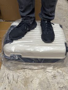 360° Carry-On Suitcase Lightweight On The Plane. Double Zipper With Anti-Theft Expandable Double Wheels 10kg Size-25*35*55 - màu nâu - Xem 4