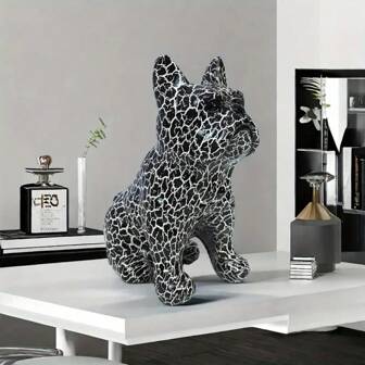 불독 피규어 - 레진 개 조각상 가정 및 매장 장식용, 완벽한 크리스마스와 새해 선물