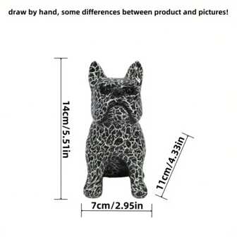 รูปปั้นหมาบูลด็อก - รูปปั้นสุนัขเรซินสำหรับการตกแต่งบ้านและร้าน ของขวัญคริสต์มาสและปีใหม่ที่สมบูรณ์แบบ