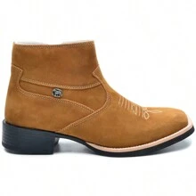 Mid-Calf Leather Country Boot - Rỉ Nâu - Xem 2