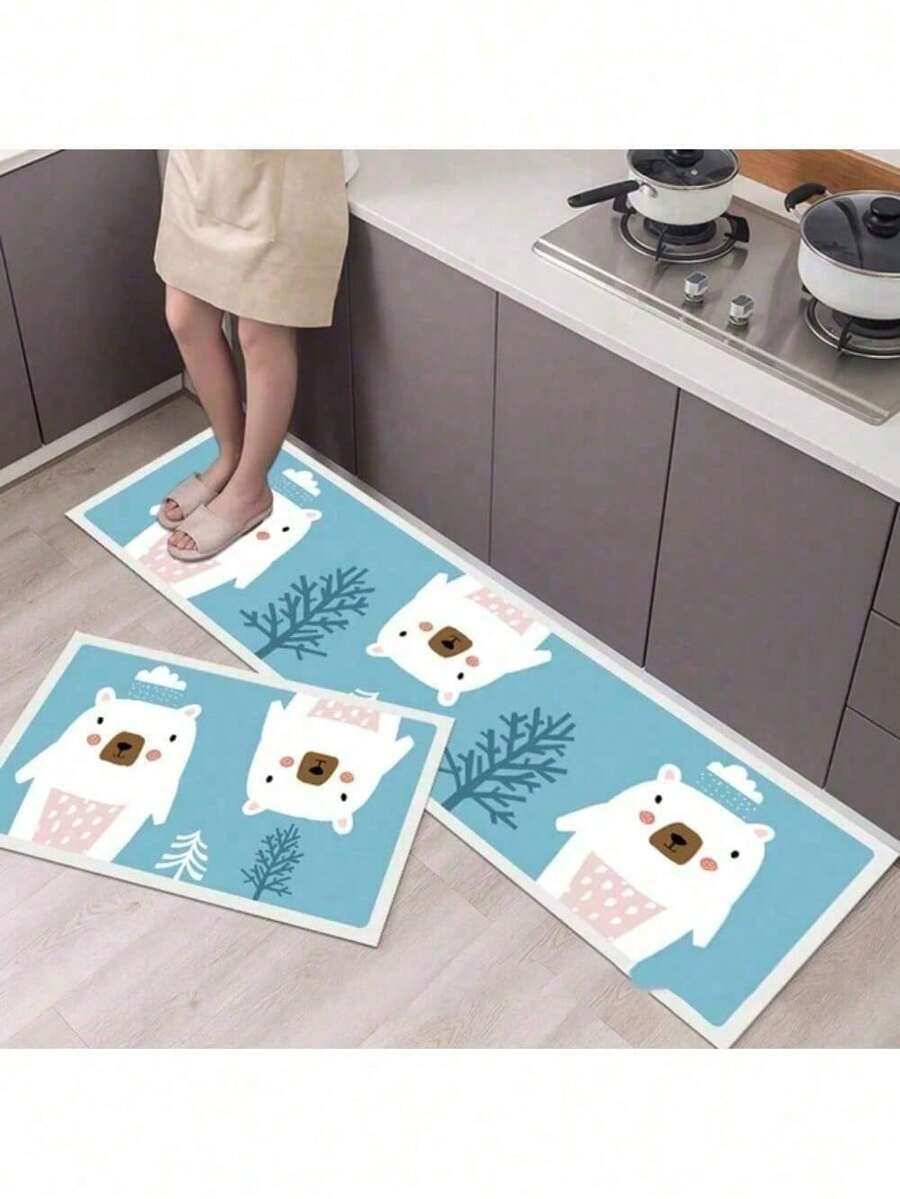 Fashionable Simple Nordic Style Kitchen Floor Mat Household Carpet Long Strip Door Mat Modern Home Decor - 5 - 查看 1