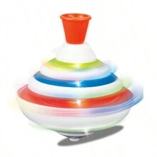 1 件声光陀螺音乐按压旋转彩色闪光音乐漂移陀螺玩具，圣诞玩具顶级生日玩具礼物玩具礼物（带电池） - 多色 - 查看 5