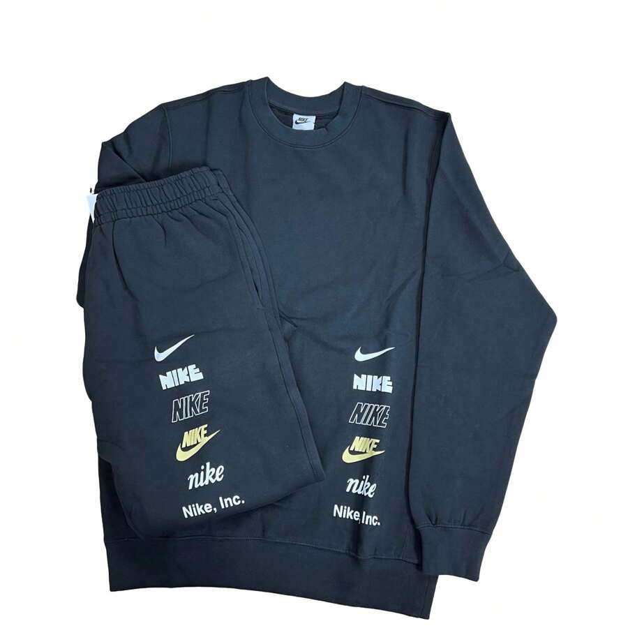 Boyfriend Style Men's Nike Multistack Tracksuit - Black - View 1