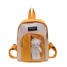 Children's School Backpack For Girls And Boys, Durable Bag - 黃色 - 查看 1
