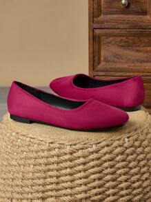 Bailarinas de punta cuadrada de moda para mujeres, negras, burdeos, versátiles para uso casual, de fiesta, de boda y cómodas para usar en todas las estaciones