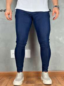 Super Skinny Premium Basic Jeans 01 - Teal Blue - View 1
