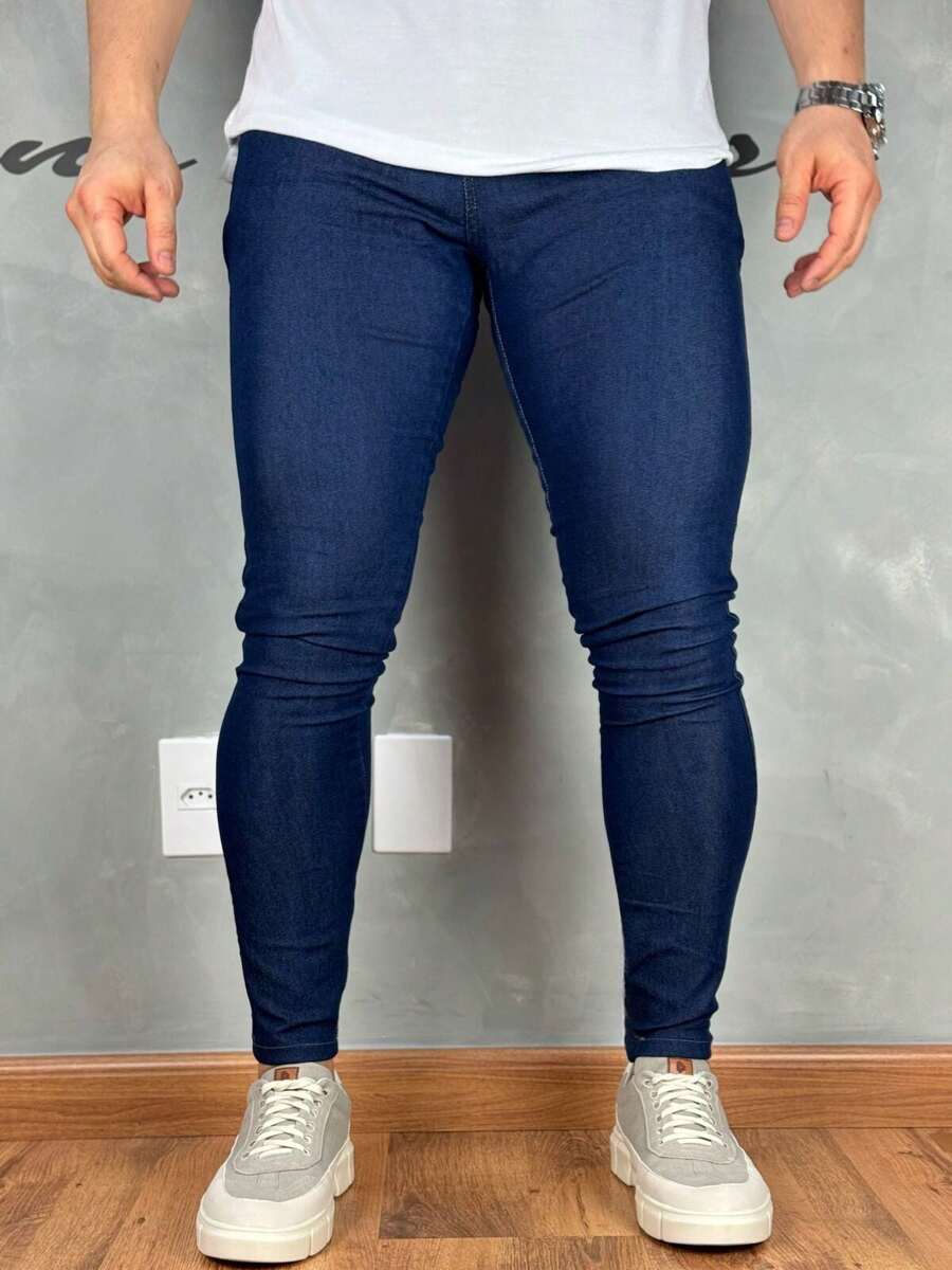 Super Skinny Premium Basic Jeans 01 - Teal Blue - View 1