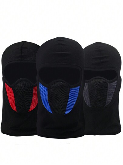 1pc 4-Seasons Cycling Face Mask, Motorcycle Windproof Warmer Balaclava, Outdoor Ski Mask With Filter For Men, Fall / Winter