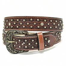 Atrevidu's Women's Country Leather Belt With Rhinestones/Stud - Lạc đà - Xem 4