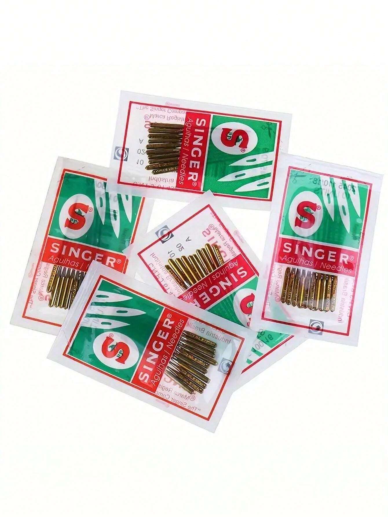 SINGER Titanium Plated Universal Sewing Machine Needles, Golden, 1Packs