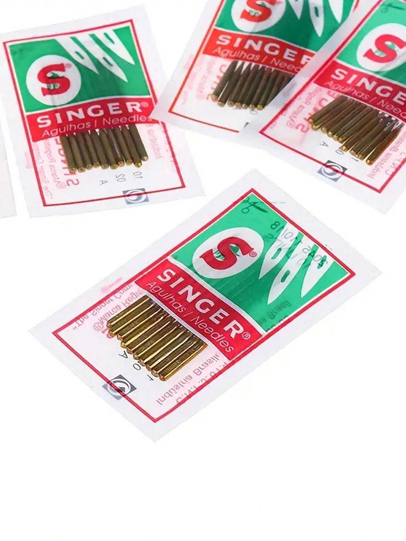SINGER Titanium Plated Universal Sewing Machine Needles, Golden, 1Packs