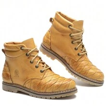Beige Scaled Adventure Ankle Boots - Màu be - Xem 6