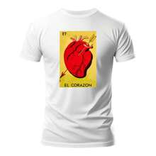 Playera Con Estampado De El Corazon De La Loteria Mexicana Tradicion Mexicana - Blanco - Ver 1