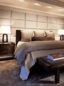 Modular Upholstered Headboard Module Adhesive Single Double Queen King Bed - 40X30cm - 查看 1