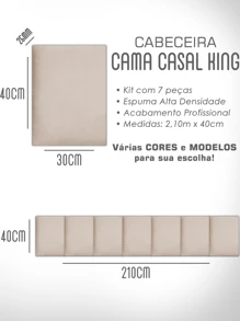 Modular Upholstered Headboard Module Adhesive Single Double Queen King Bed - 40X30cm - 查看 6
