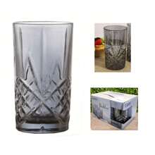 Set Of 6 360ml Glass Cups – Elegance And Functionality For Water And Juice - 灰色 - 查看 3