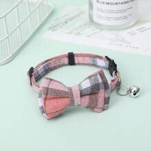 New Arrival Detachable Bow-Knot Christmas Pet Collar, Adjustable Medium/Large Pets Xmas Colored Bow Tie Bell Necklace