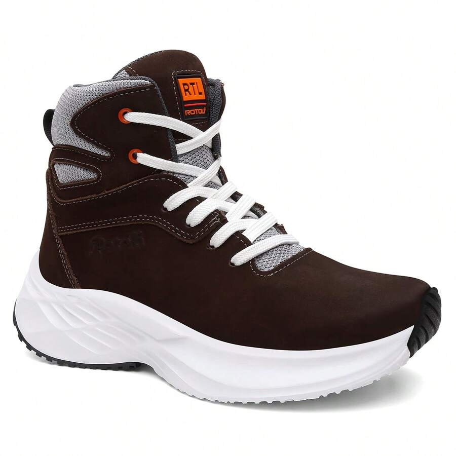 Men's Boot Genuine Leather Extra Light, Durable, Soft EVA Sole - 鏽棕色 - 查看 1