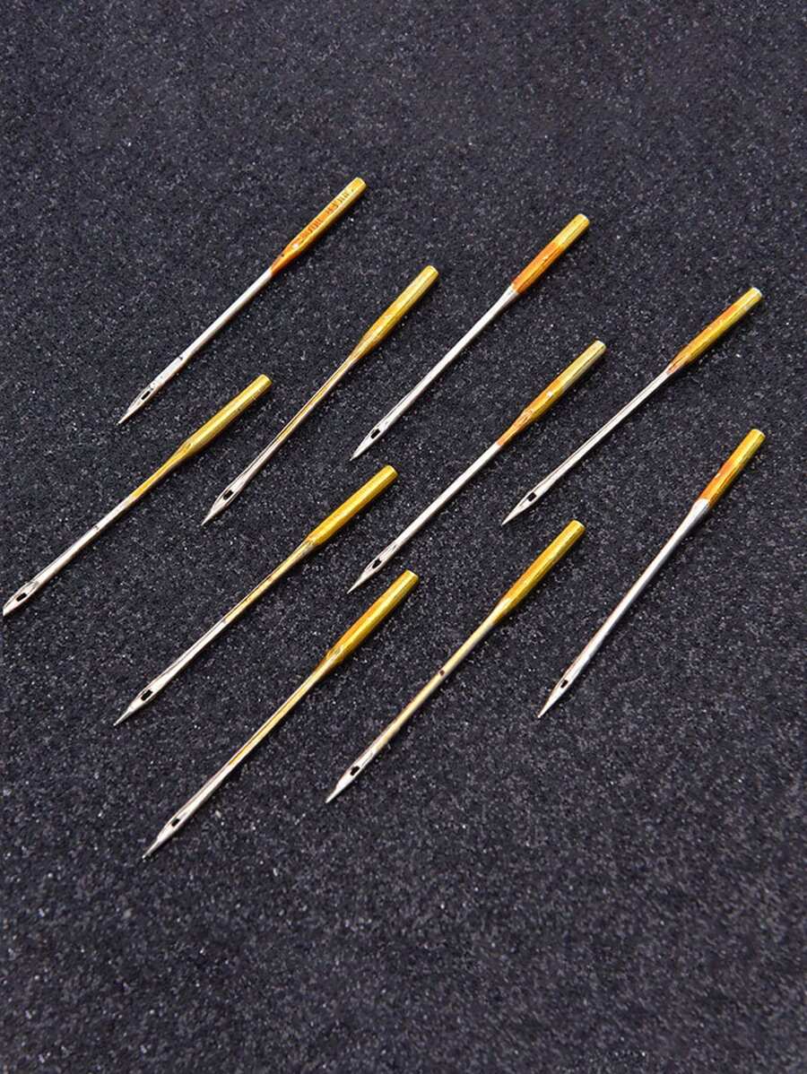 Titanium Plated Universal Sewing Machine Needles, Golden, 1Packs (10