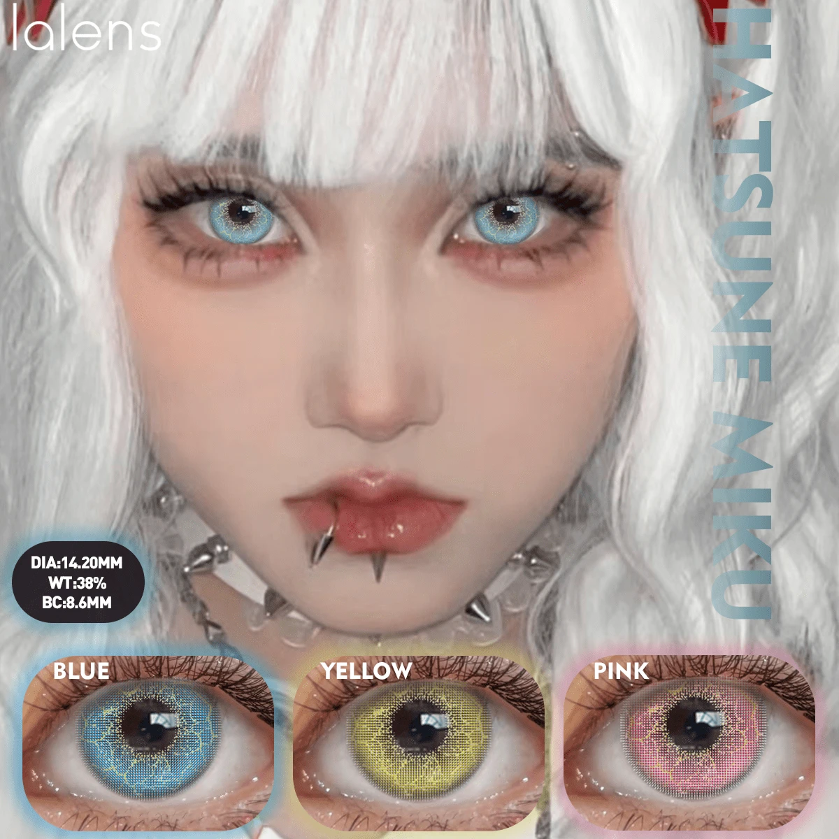 Lalens Marine Blue Mikuo Green Eyes Anime Cospaly Marine Purple Colored