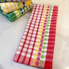 4/8pcs Kitchen Dishcloth, Super Absorbent Soft Dish Rag, Vivid Color Dish Towels, Woven Jacquard Dish Mat, Home Kitchen Bathroom Decor Tea Towel, Random Colors - Multicolor - View 6