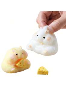 圣诞装饰创意迷你仓鼠挤压玩具，趣味减压玩具，口袋日常减压玩具，办公室休闲玩具，适合复活节、万圣节、圣诞节和生日礼物 - 彩色 - 查看 6