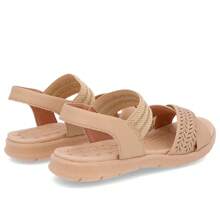 Usaflex Low Sandal With Shock Absorption And Massaging Insole - 卡其色 - 查看 4