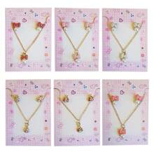 5 Necklace And Earrings Set Children's Jewelry Set Girls Assorted Models - 5 bộ dụng cụ các loại - Xem 5